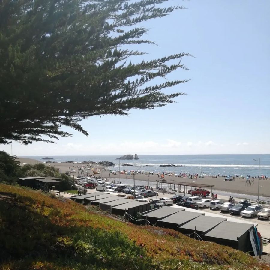 Vista a la playa desde la terraza de Marvento