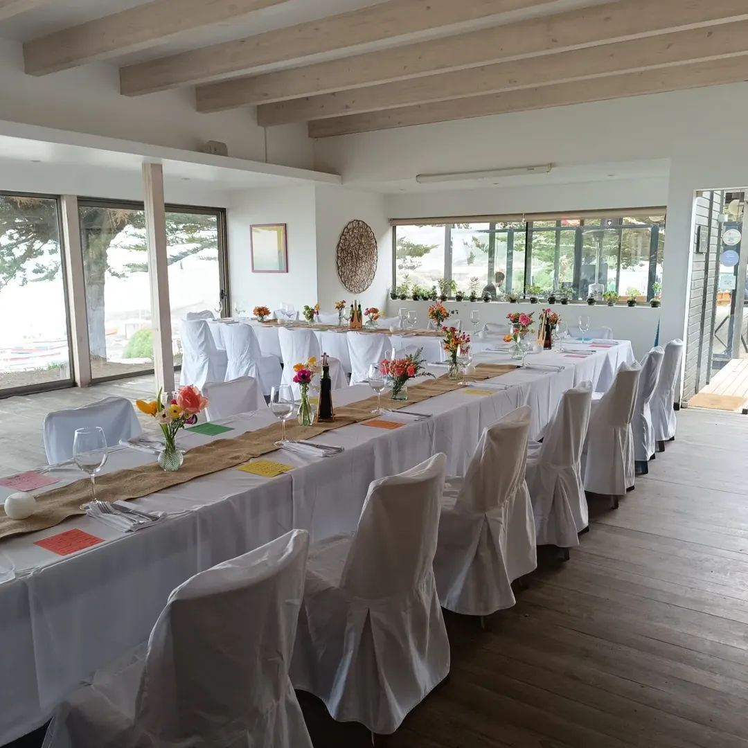 Salón montado para la recepción